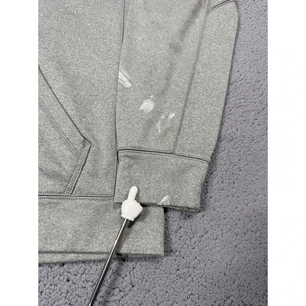 Nike Therma-FIT Hoodie Mens Large Gray Full Zip Fleece Lined Training Jacket
